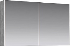 Aqwella Зеркало-шкаф для ванной  Mobi 100 бетон светлый